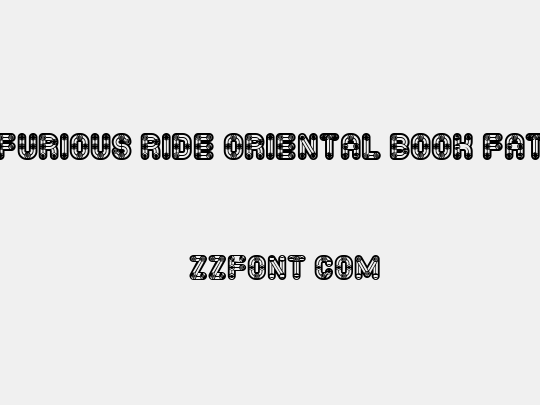 Furious Ride Oriental Book Fat