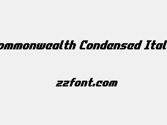 Commonwealth Condensed Italic