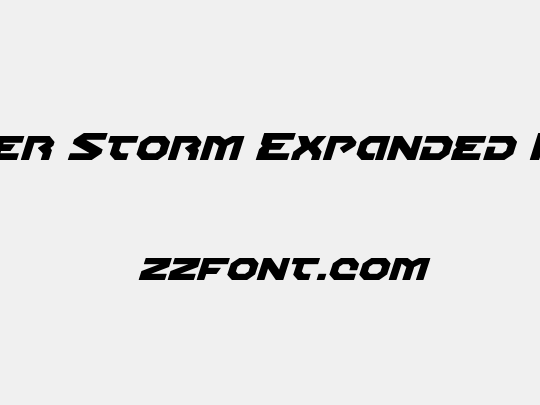 Gunner Storm Expanded Italic