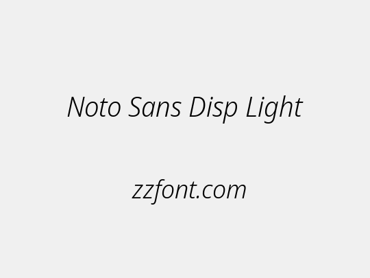 Noto Sans Disp Light