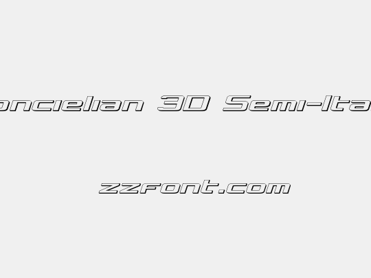 Concielian 3D Semi-Italic