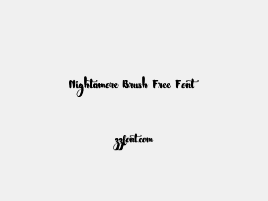Nightamore Brush Free Font