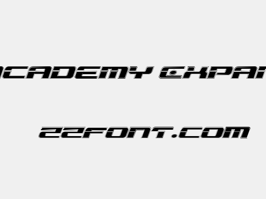 Troopers Academy Expanded Italic