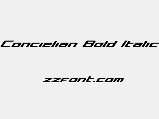 Concielian Bold Italic
