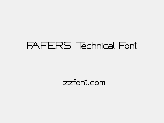FAFERS Technical Font