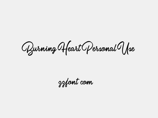 Burning Heart Personal Use