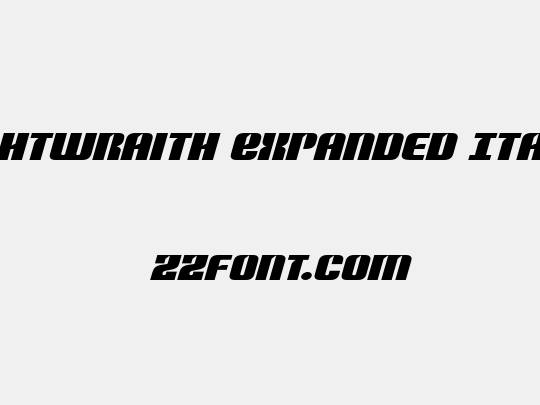 Nightwraith Expanded Italic