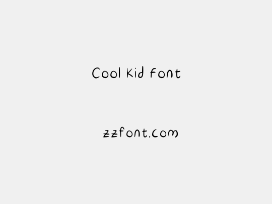 Cool Kid Font