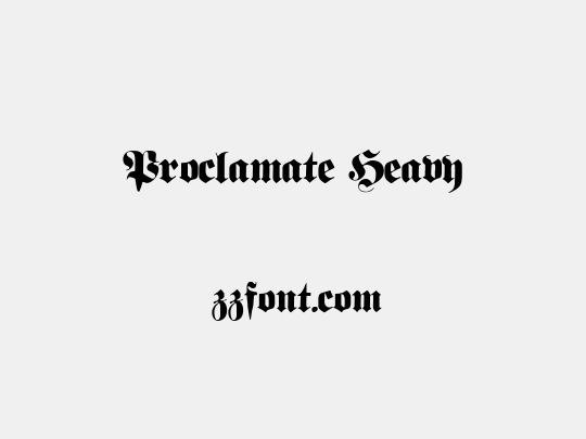 Proclamate Heavy
