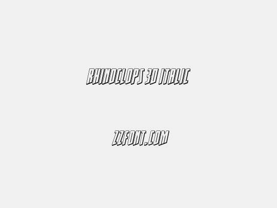 Rhinoclops 3D Italic