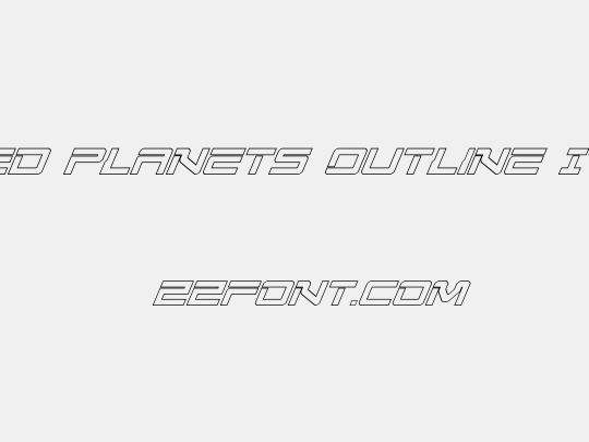 United Planets Outline Italic