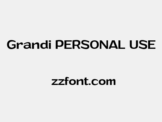 Grandi PERSONAL USE