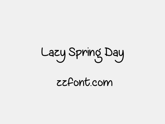 Lazy Spring Day