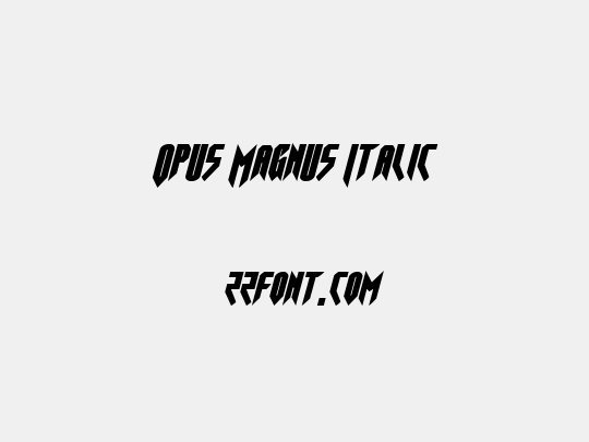 Opus Magnus Italic