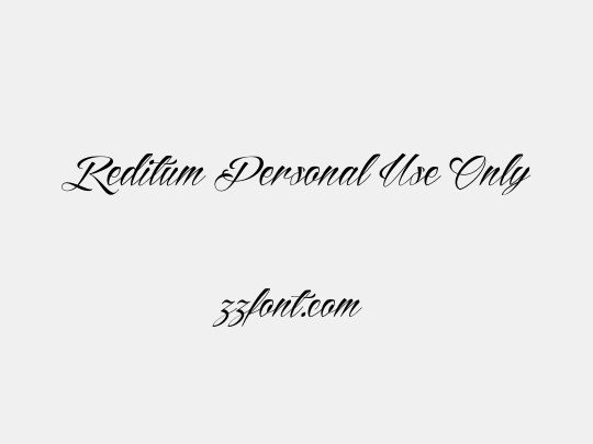 Reditum Personal Use Only