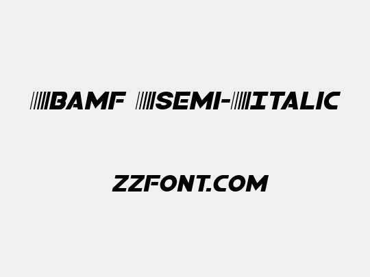 Bamf Semi-Italic