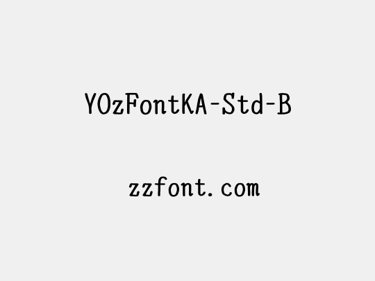 YOzFontKA-Std-B