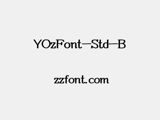 YOzFont-Std-B