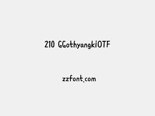 210 GGothyangkiOTF
