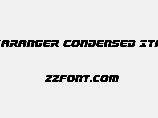 Dekaranger Condensed Italic