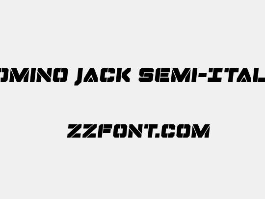 Domino Jack Semi-Italic