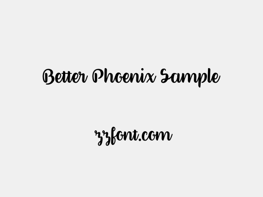 Better Phoenix Sample