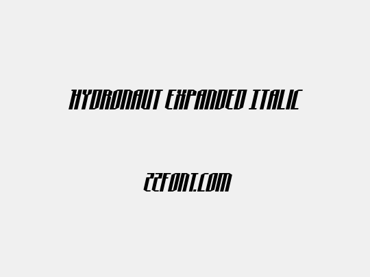 Hydronaut Expanded Italic