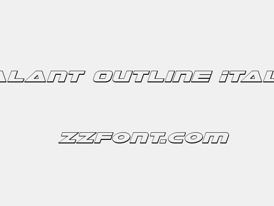 Galant Outline Italic