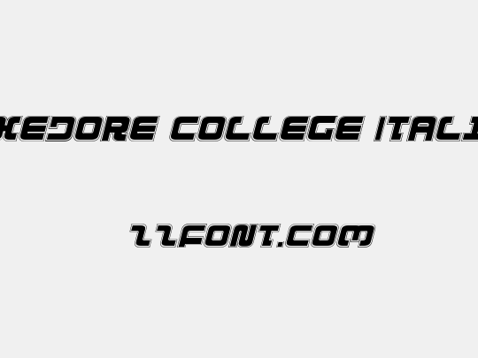 Exedore College Italic