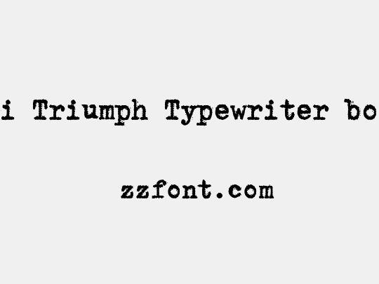zai Triumph Typewriter bold