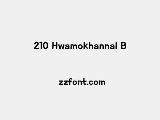 210 Hwamokhannal B