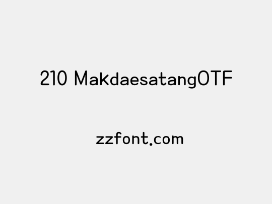 210 MakdaesatangOTF