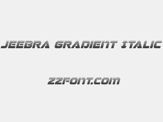 Jeebra Gradient Italic