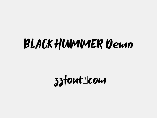 BLACK HUMMER Demo