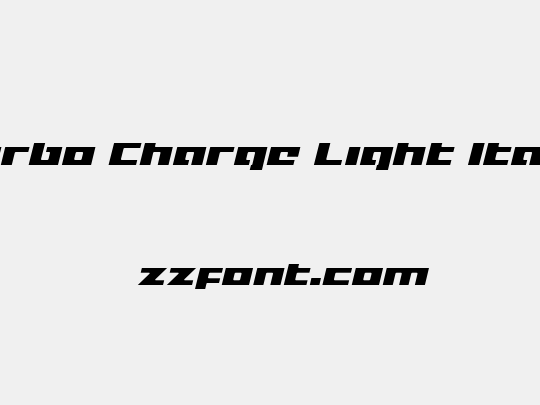 Turbo Charge Light Italic