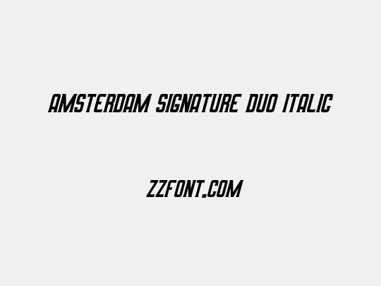 Amsterdam Signature Duo Italic