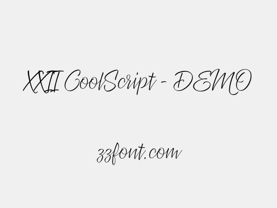 XXII CoolScript - DEMO