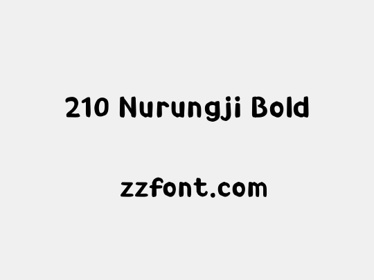 210 Nurungji Bold