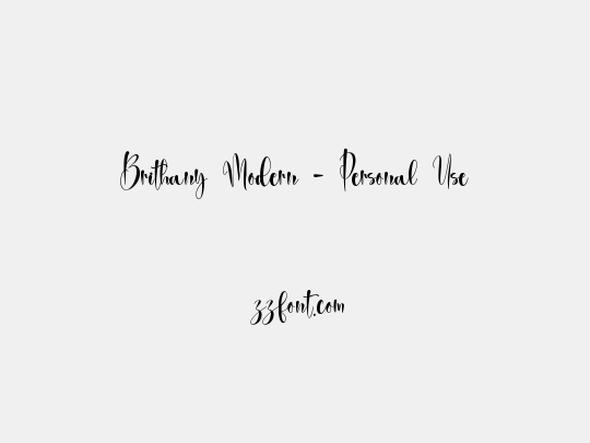 Brithany Modern - Personal Use