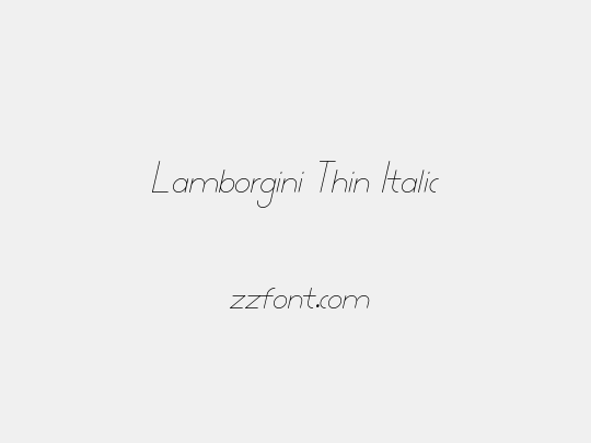Lamborgini Thin Italic