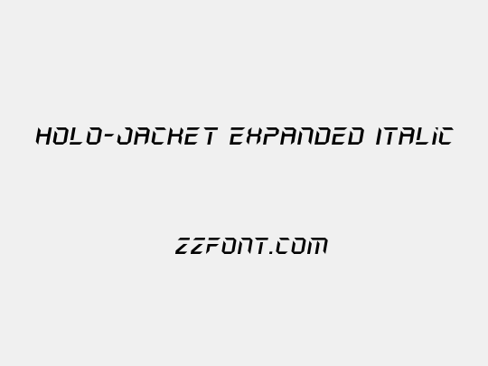 Holo-Jacket Expanded Italic