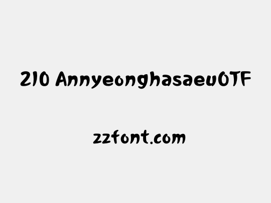 210 AnnyeonghasaeuOTF