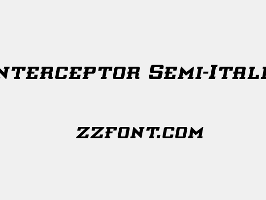 Interceptor Semi-Italic