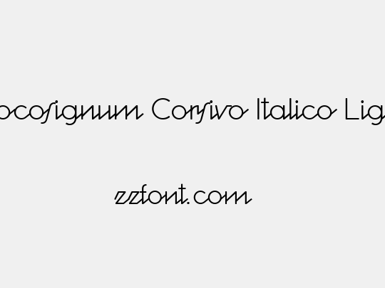 Cocosignum Corsivo Italico Light