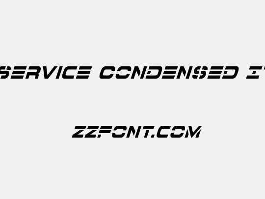 7th Service Condensed Italic