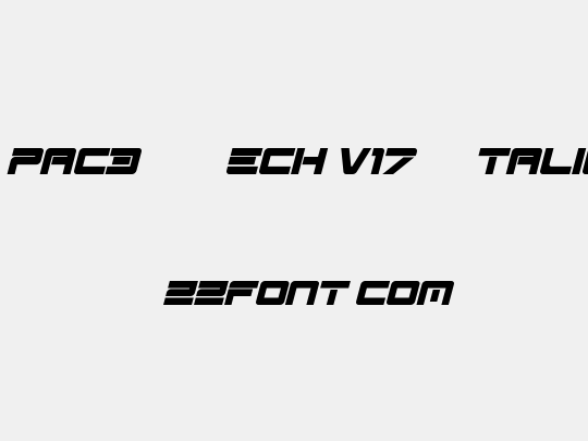 Spac3 - Tech v17 - Italic