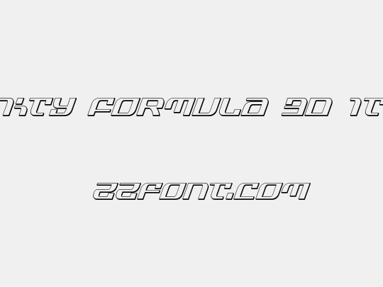 Infinity Formula 3D Italic