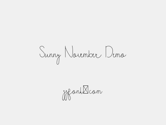 Sunny November Demo