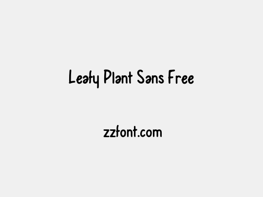 Leafy Plant Sans Free