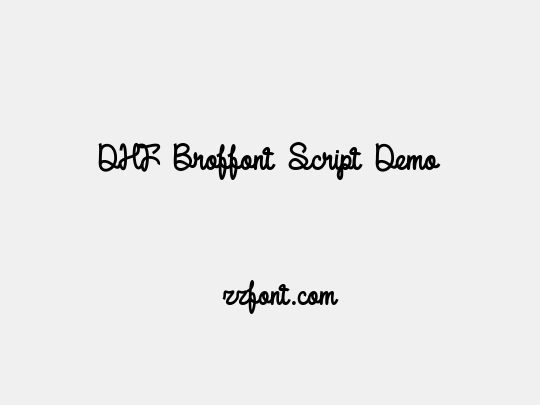 DHF Broffont Script Demo